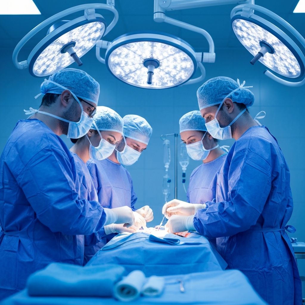 Medical team performing surgery